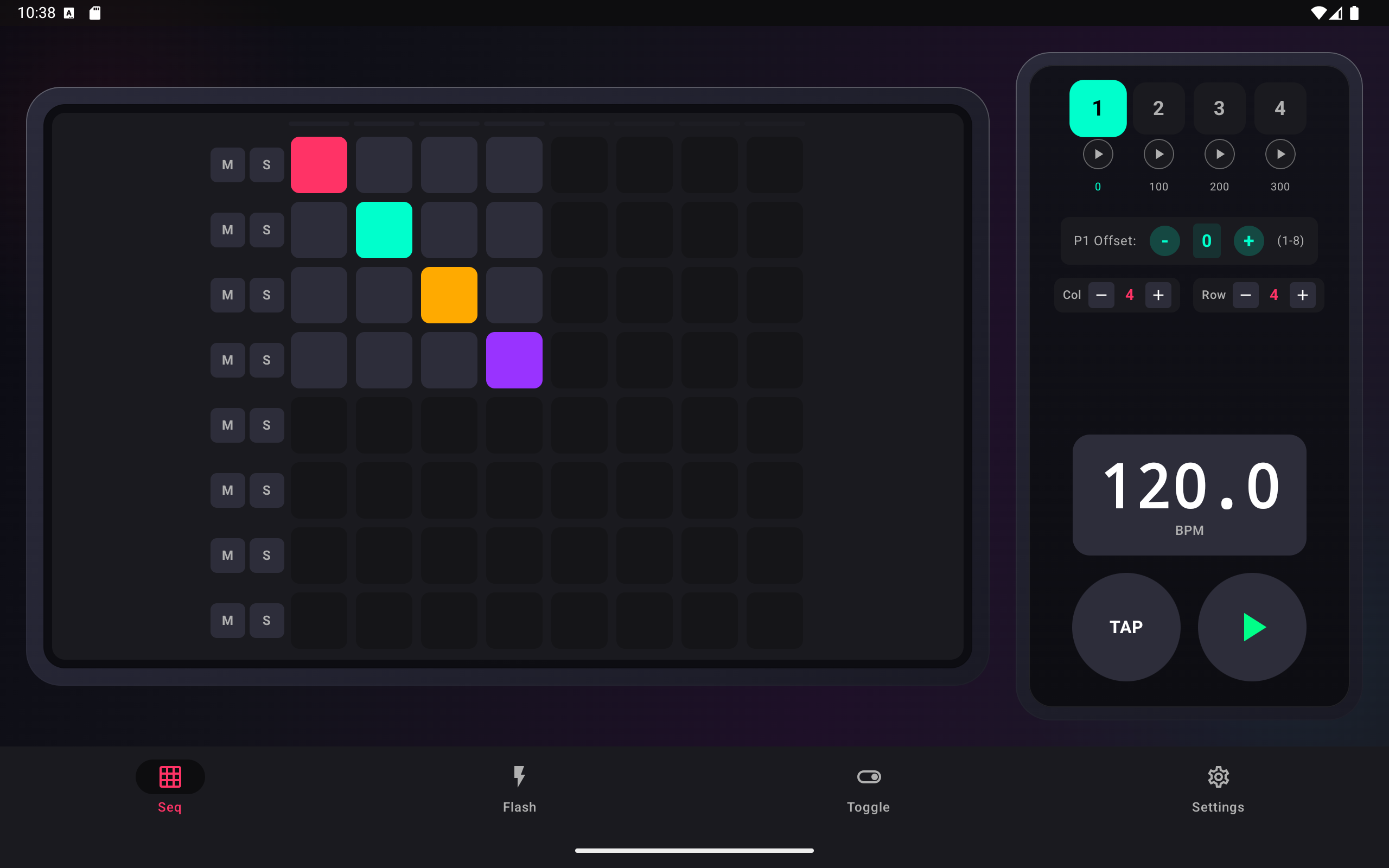 MaPAD Tablet Sequencer with Pattern