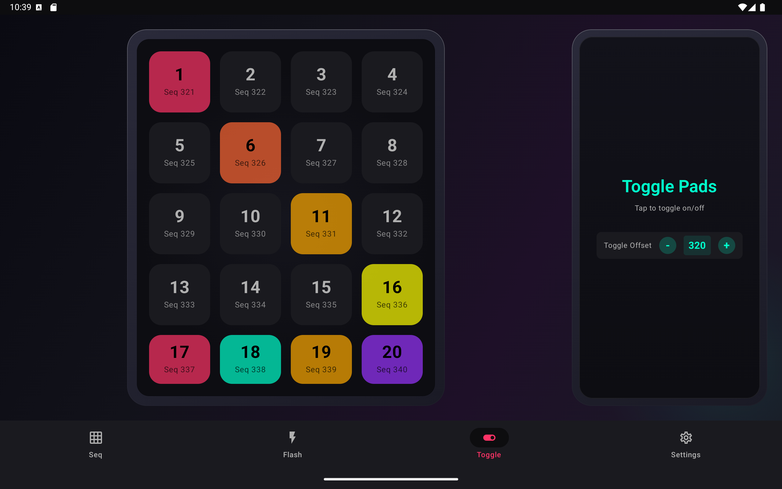 MaPAD Tablet Toggle Pads