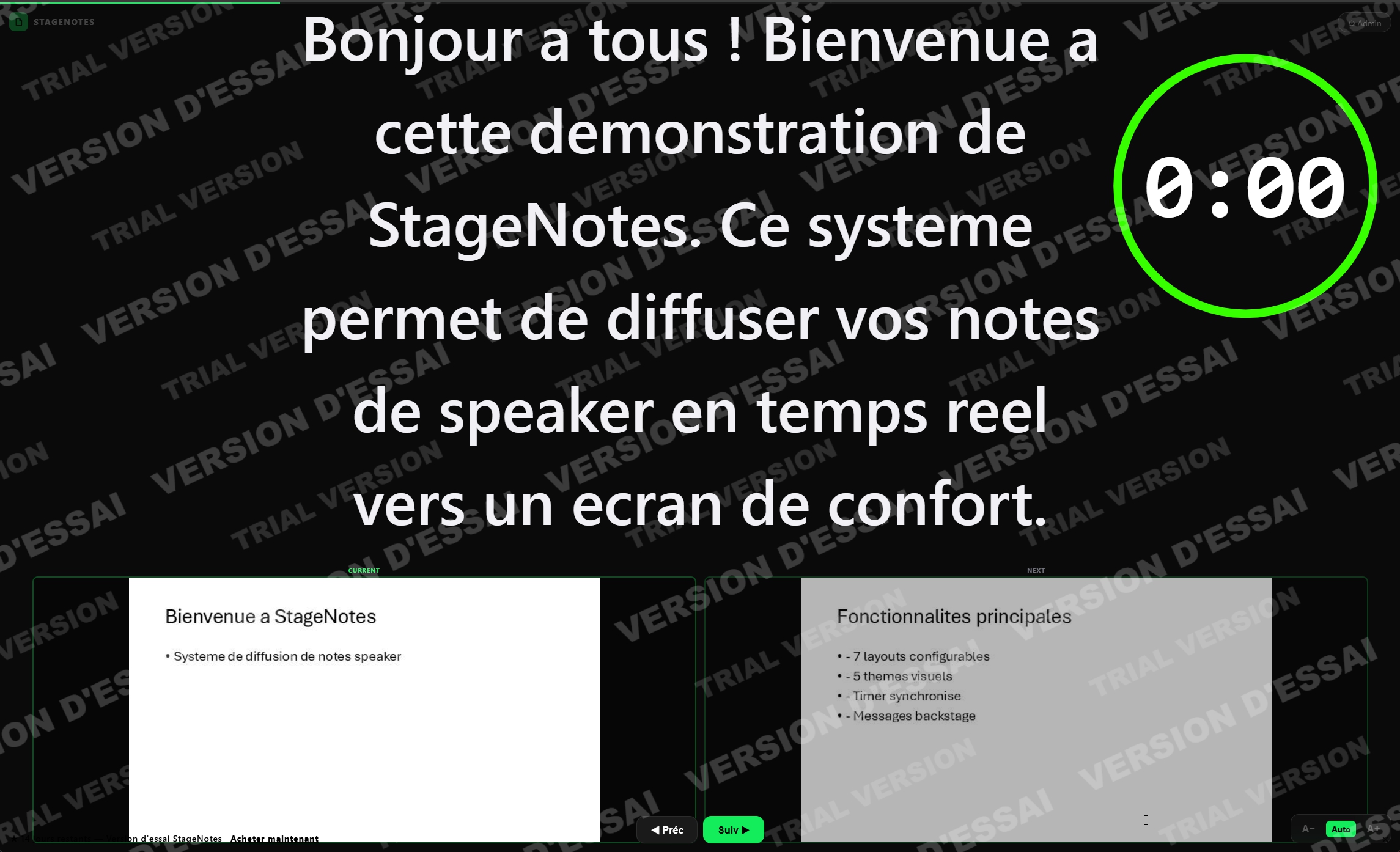 StageNotes Screenshot