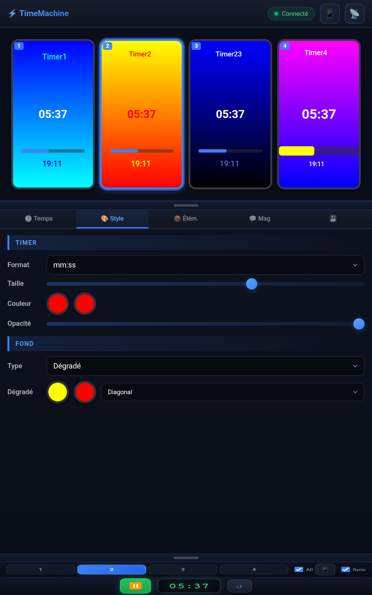 Time Machine Settings