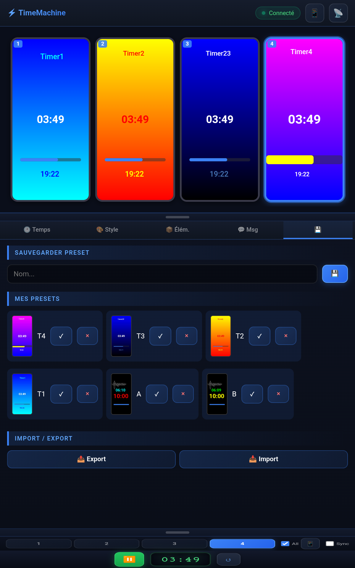 Time Machine Client Display