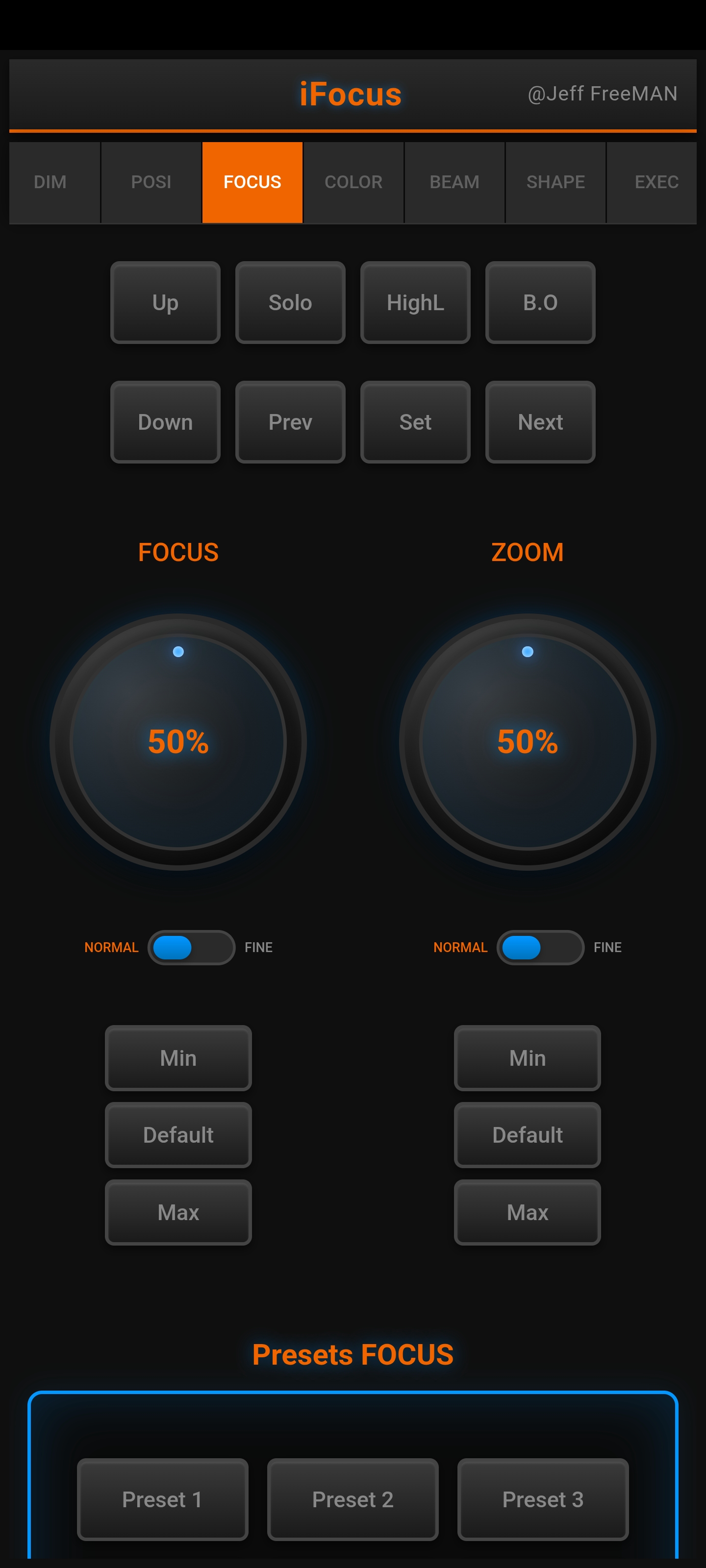 iFocus FOCUS Tab - Focus/Zoom