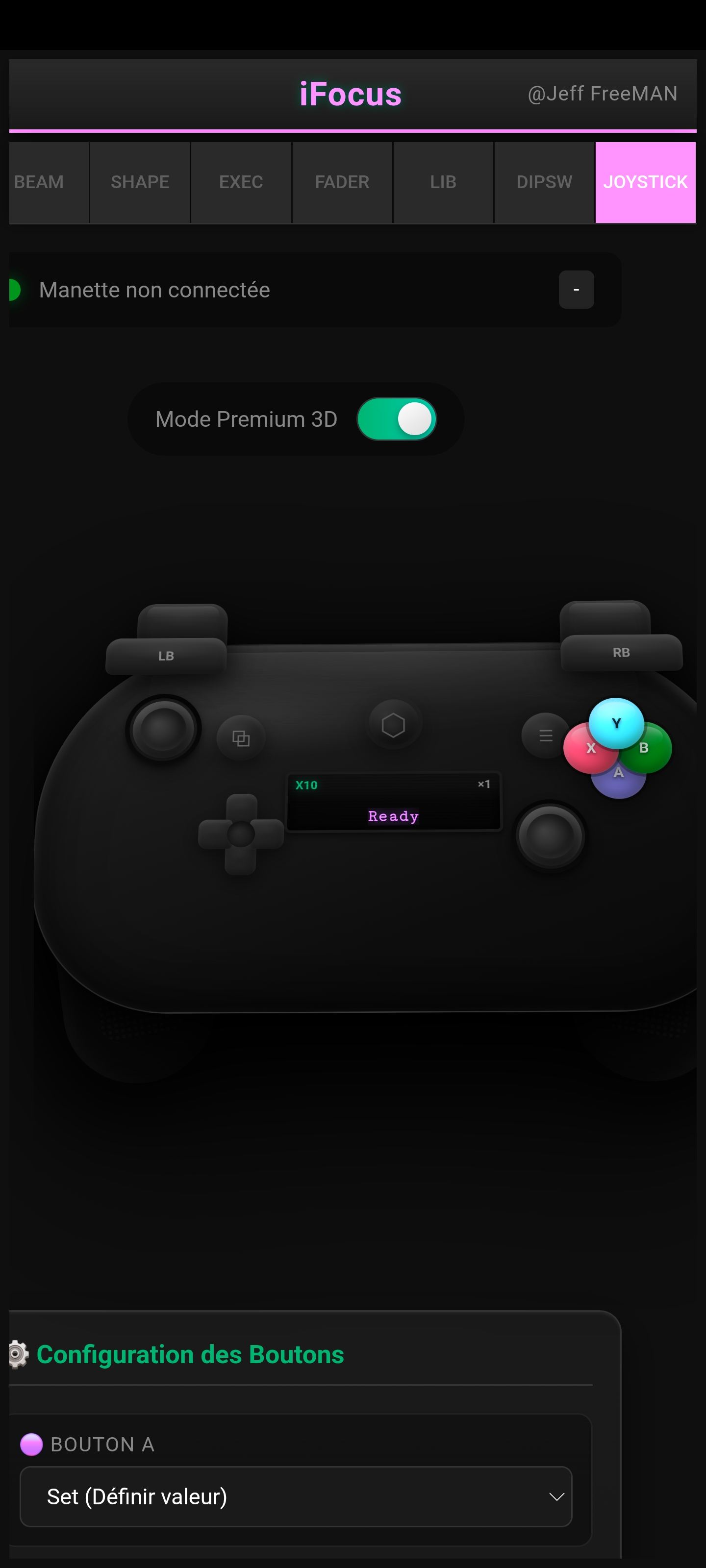iFocus Gamepad Configuration