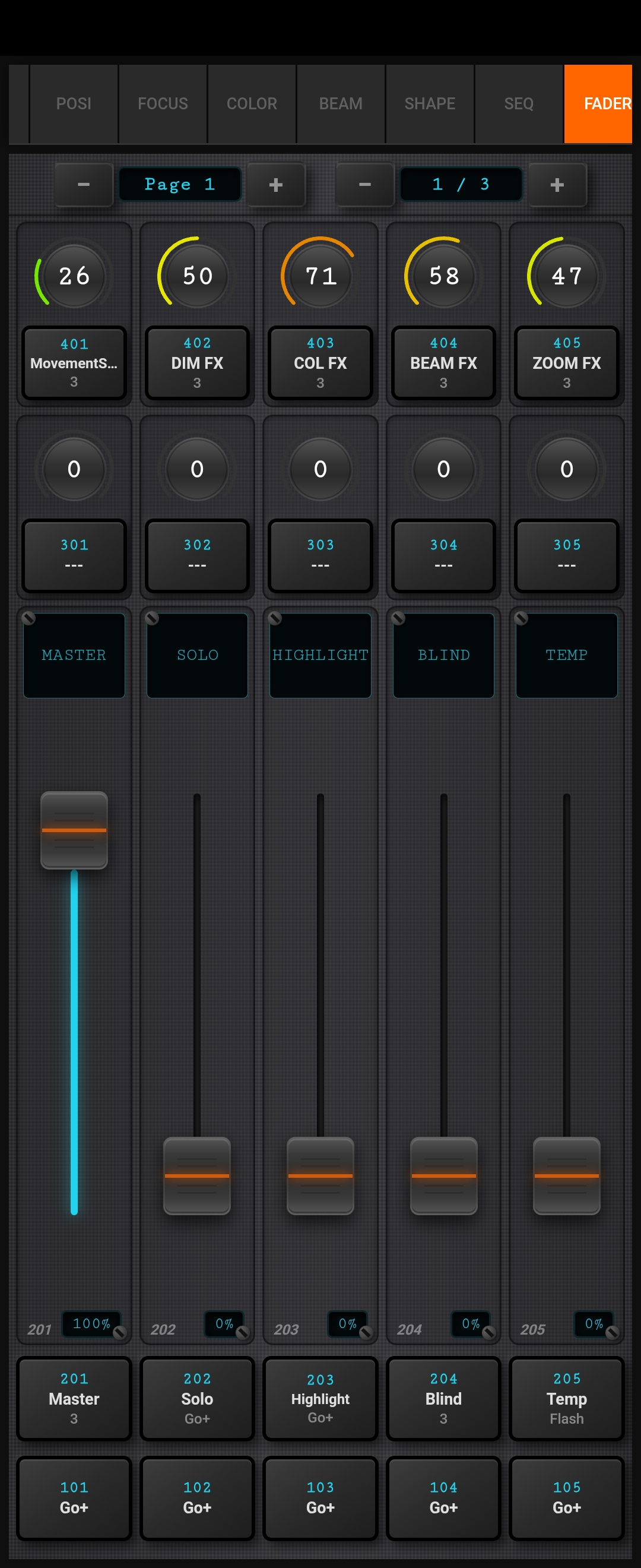 iFocus FADER Tab - Phone